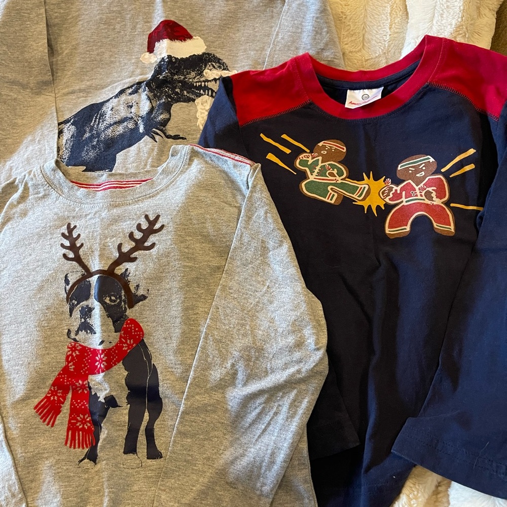 Set of 3 Hanna Andersson boys Christmas shirts size 110 (5)
